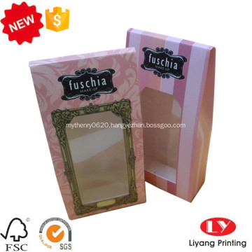 Hot cosmetic paper box with PVC window